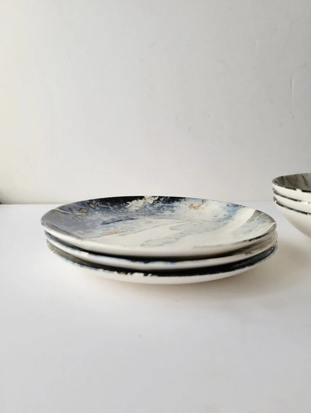 Intesa IHM4 Va Au Lave Vaiselle Porcelain Dinner Pasta Bowls Salad Plates Set